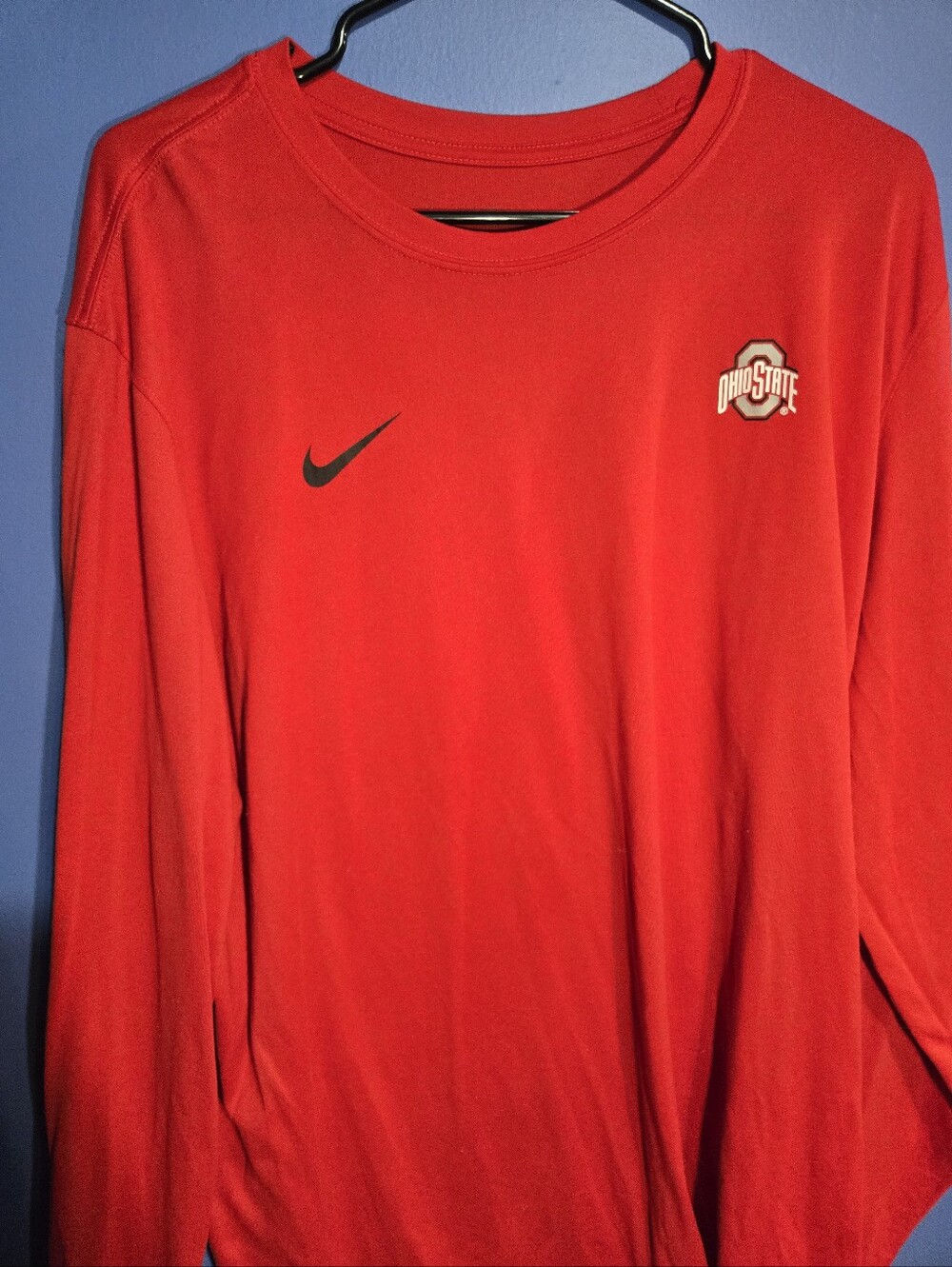 Nike Ohio State Red Long Sleeve Performance Shirt